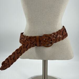 Vintage Milor Tan leather weave belt
